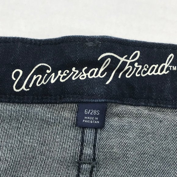 Universal Thread Women's 6 Short High Rise Skinny Dark Blue Jeans New With Tags - Picture 6 of 13